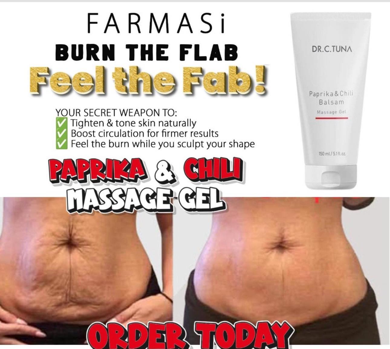 Farmasi before-and-after collage