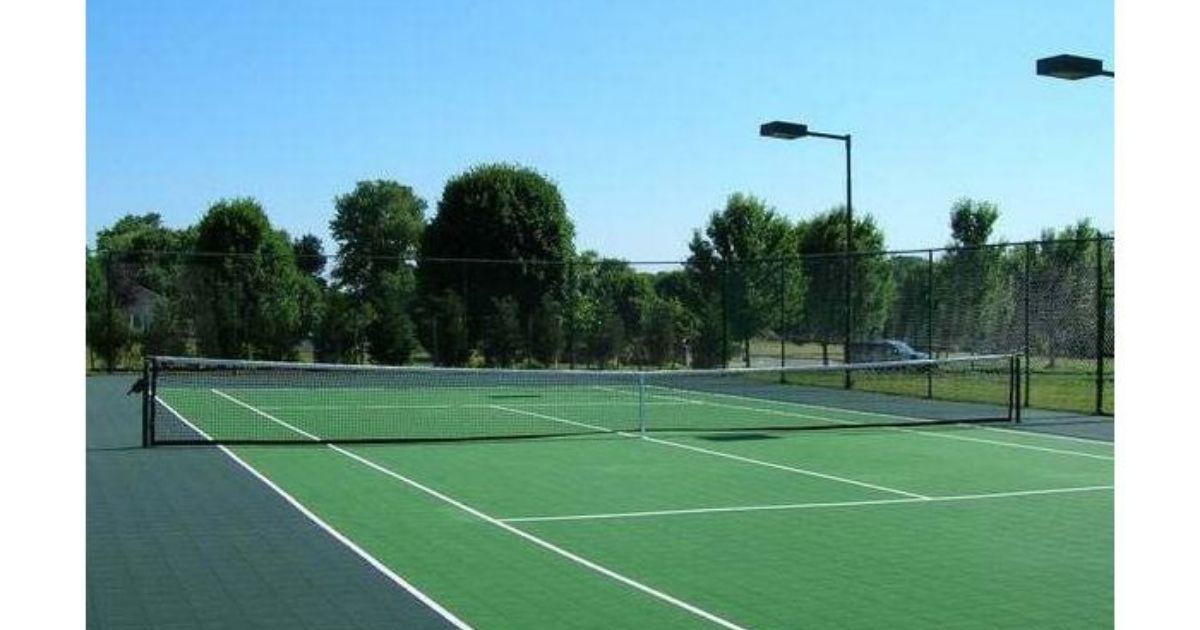 modular tennis court