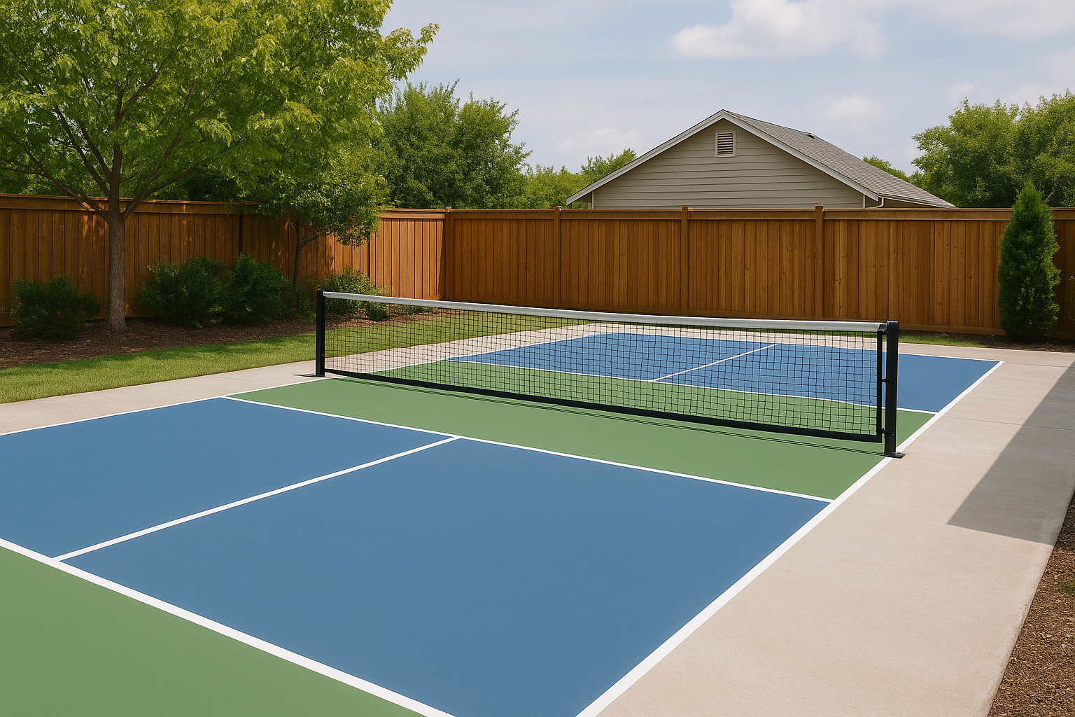 pickleball in the backyard