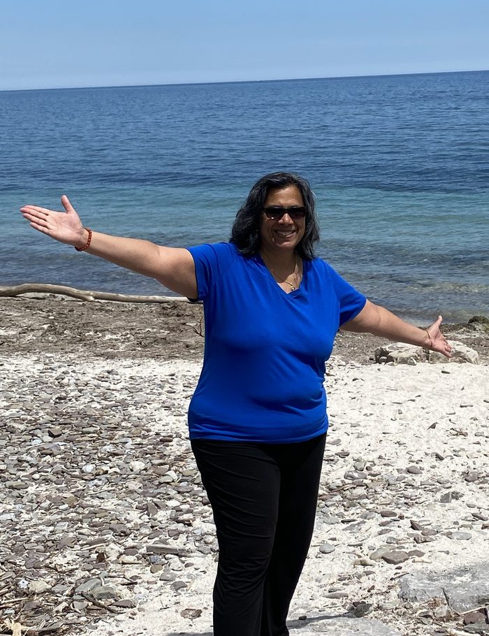 Dr. Julia Sen at the beach