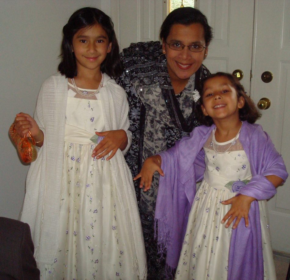 Dr. Julia Sen with her daughters