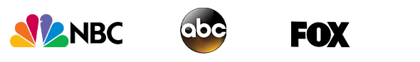 As seen on NBC, ABC and FOX