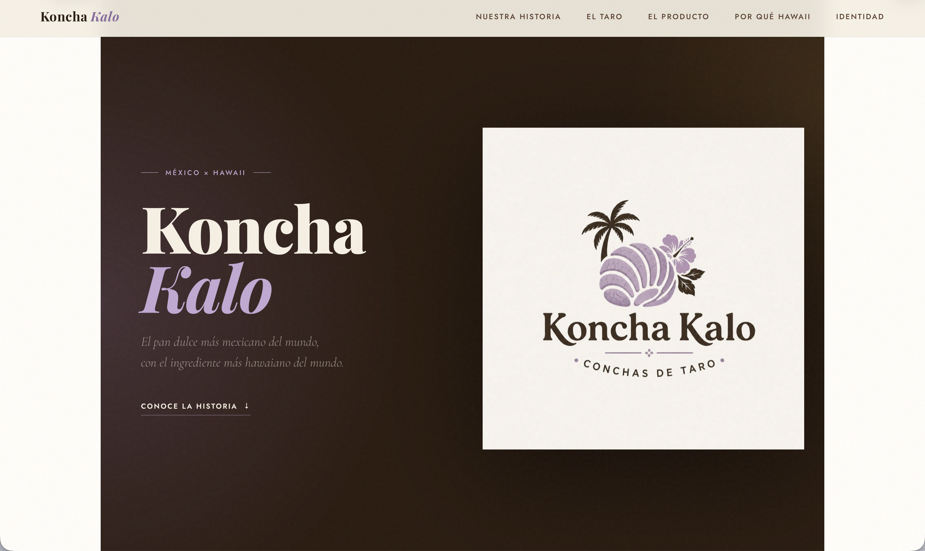 Sitio web de Koncha Kalo por Aufva