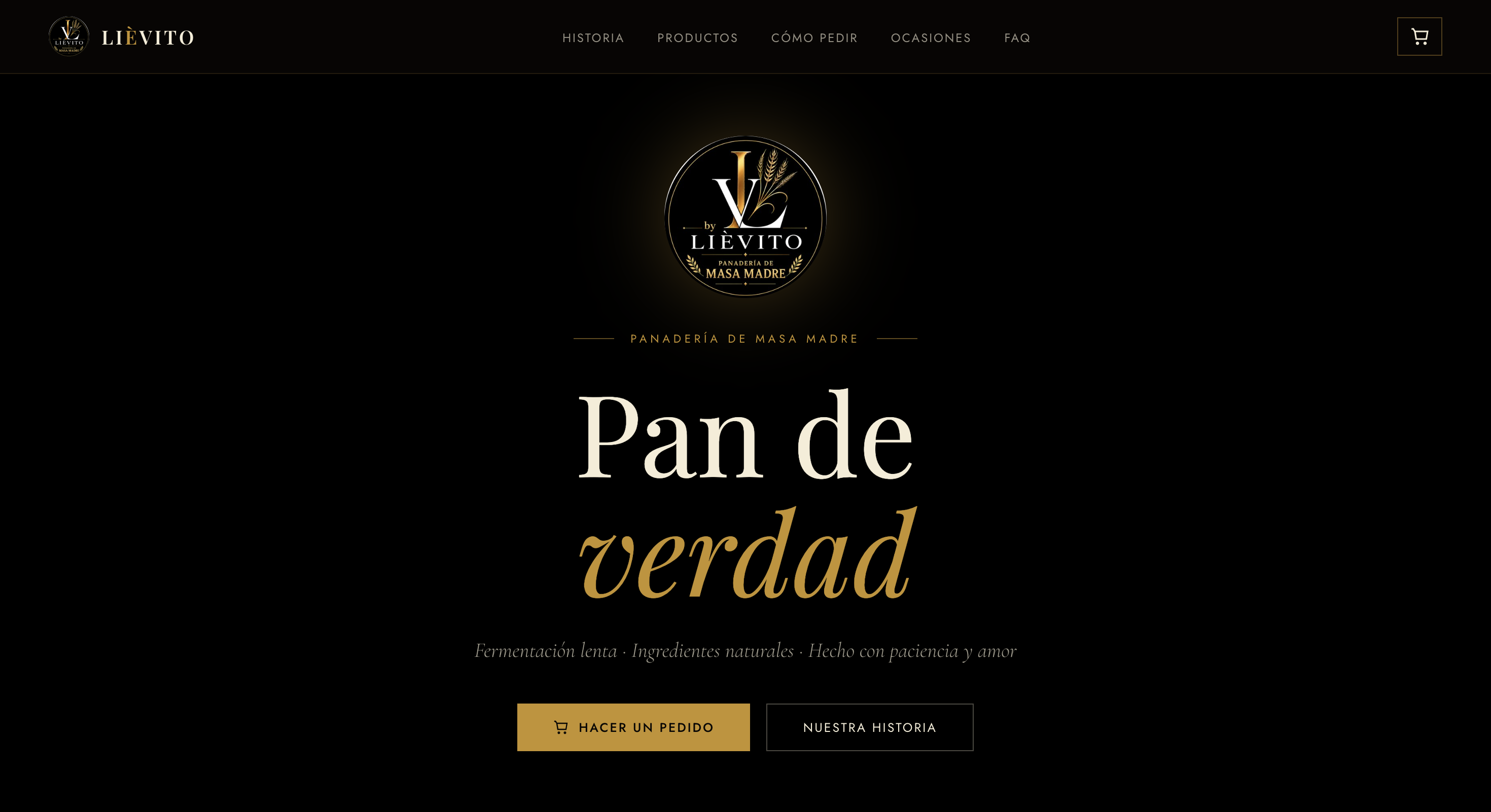Sitio web de Lievito por Aufva