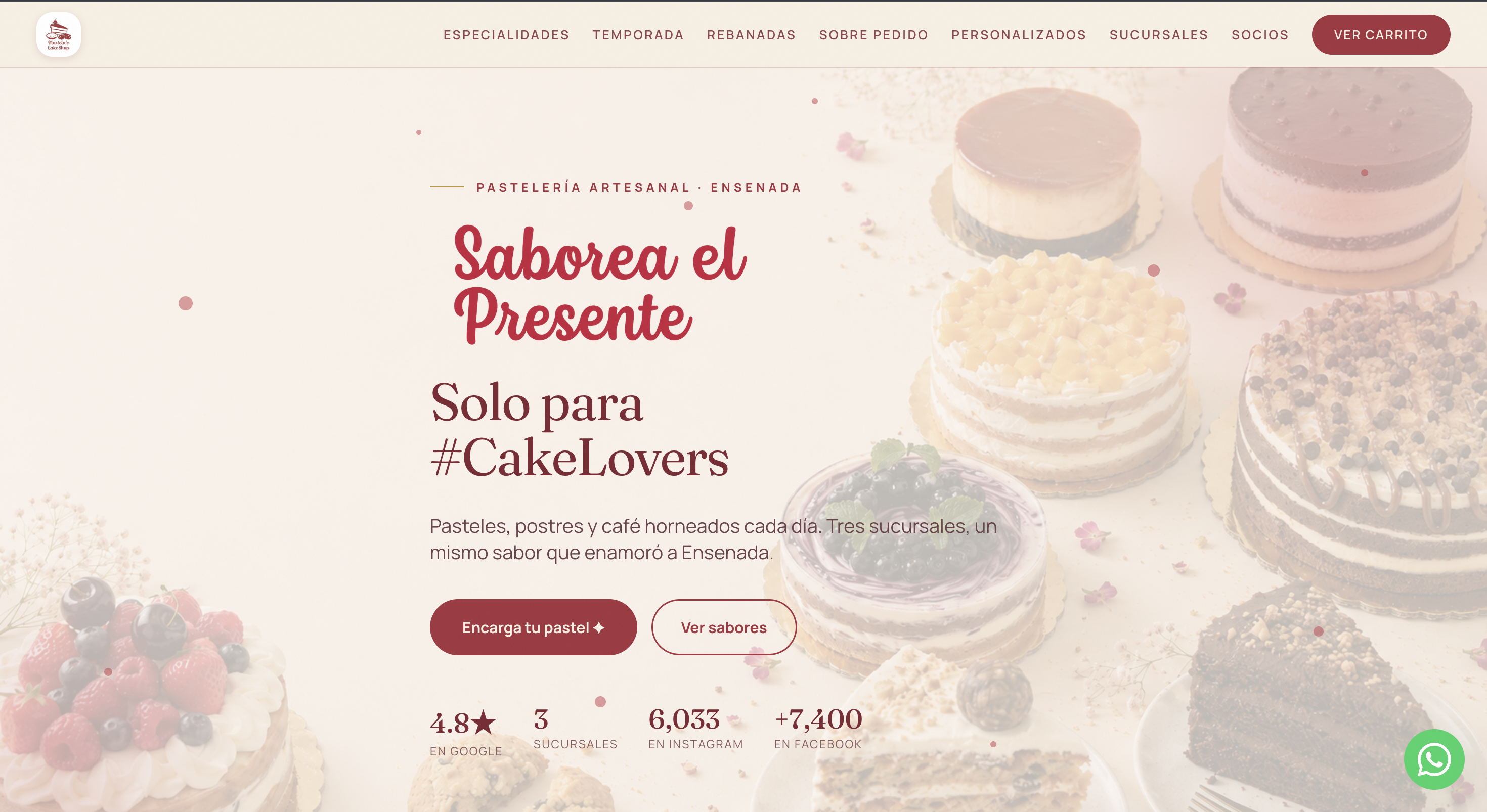 Sitio web de Marielas por Aufva