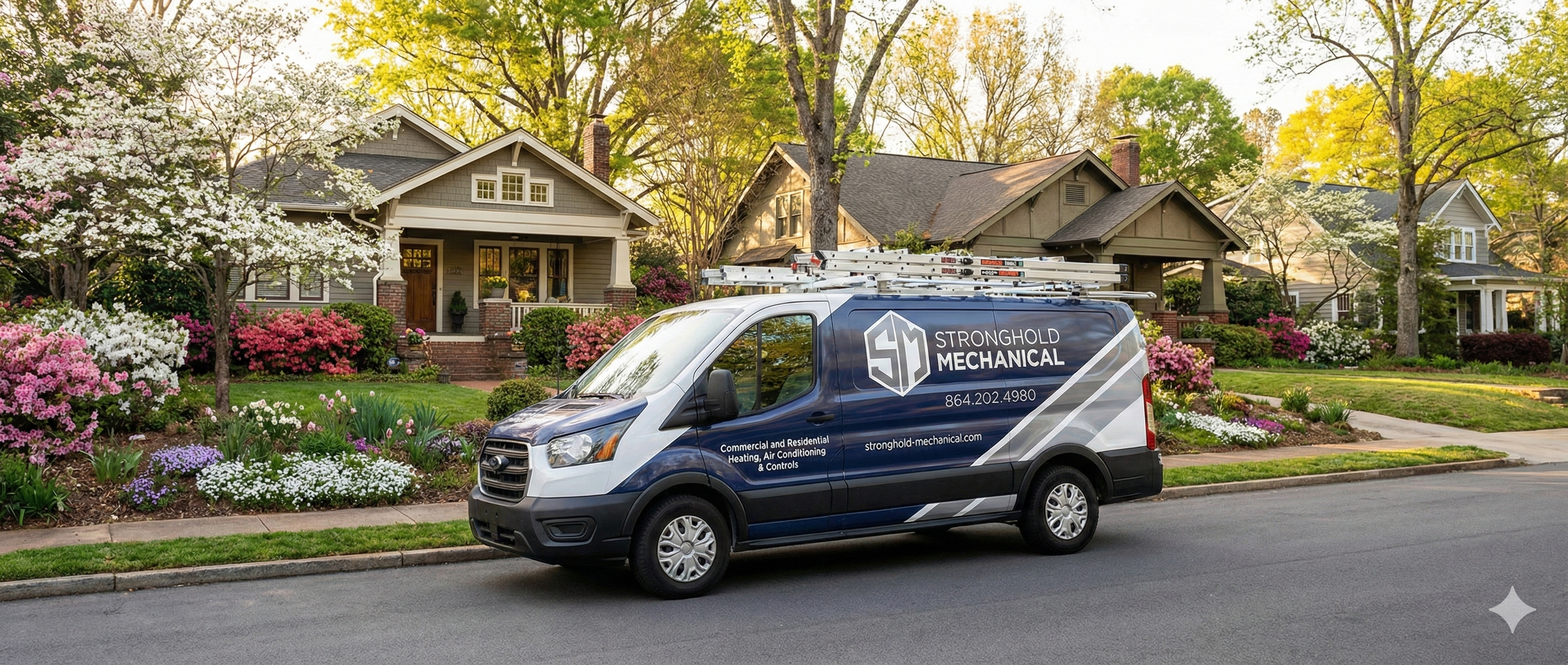Commercial rooftop HVAC units installed by Stronghold Mechanical across Upstate SC
