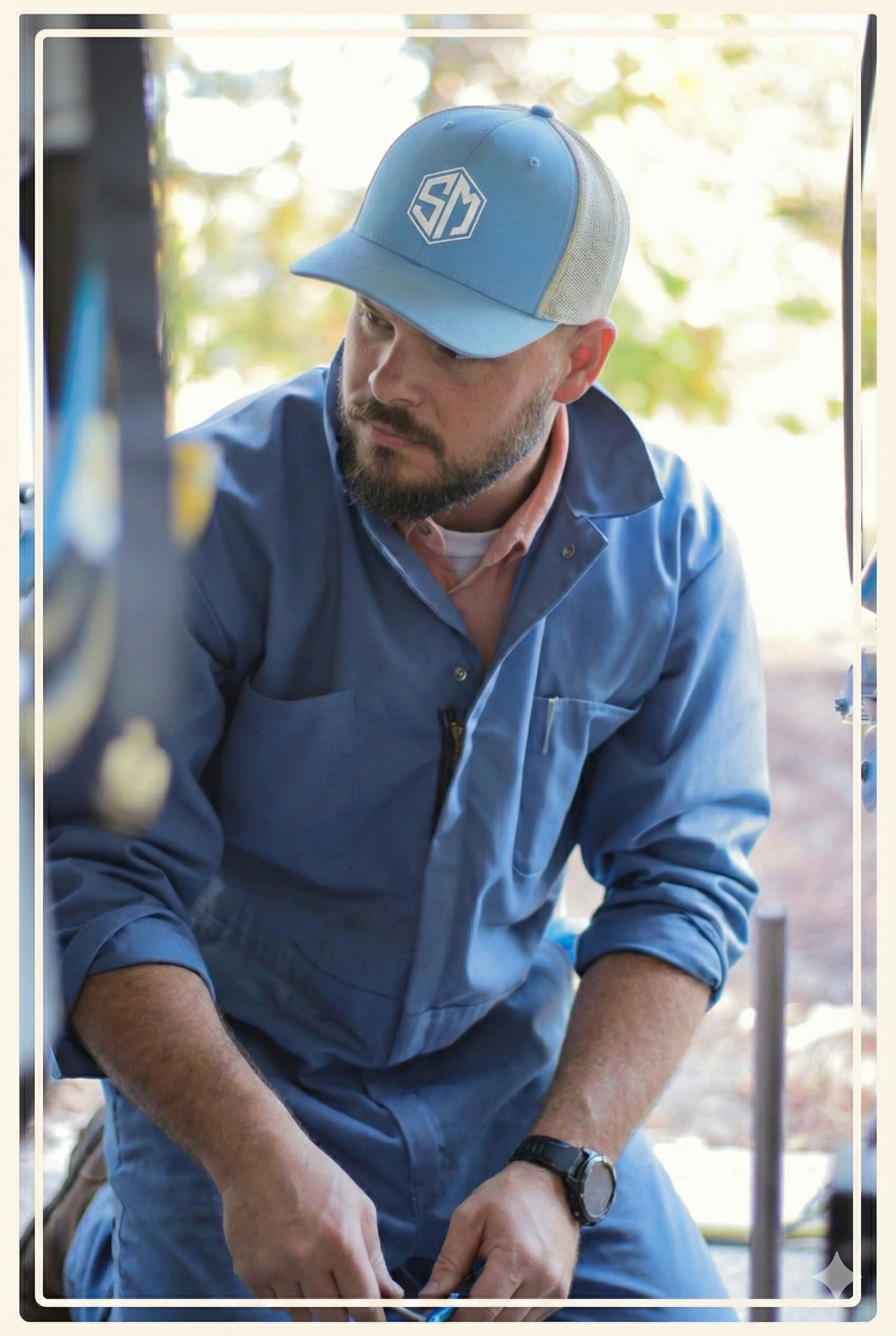 Stronghold Mechanical technician servicing HVAC equipment