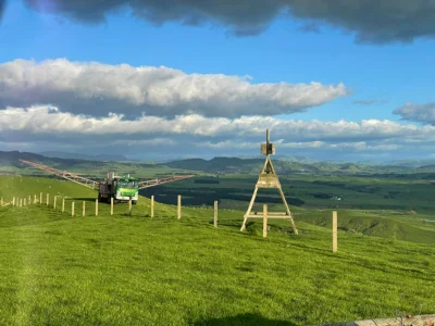 Scenic Shot of Fogarty Spraying Hill Truck