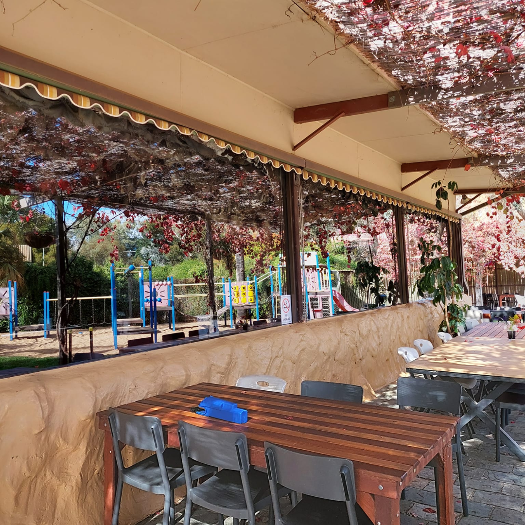 Crystal clear commercial windows at Mildura restaurant after professional window cleaning