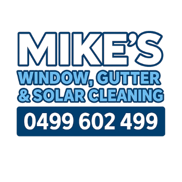 Mike’s Window, Gutter, and Solar Cleaning logo, representing professional cleaning services for solar panels, gutters, and windows in Mildura and the Sunraysia region.