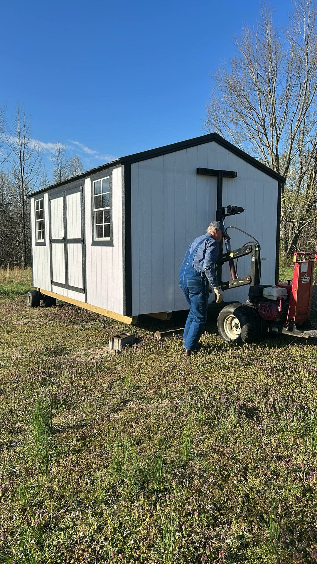 Classic storage building featuring a high quality shingled roof and solid construction.