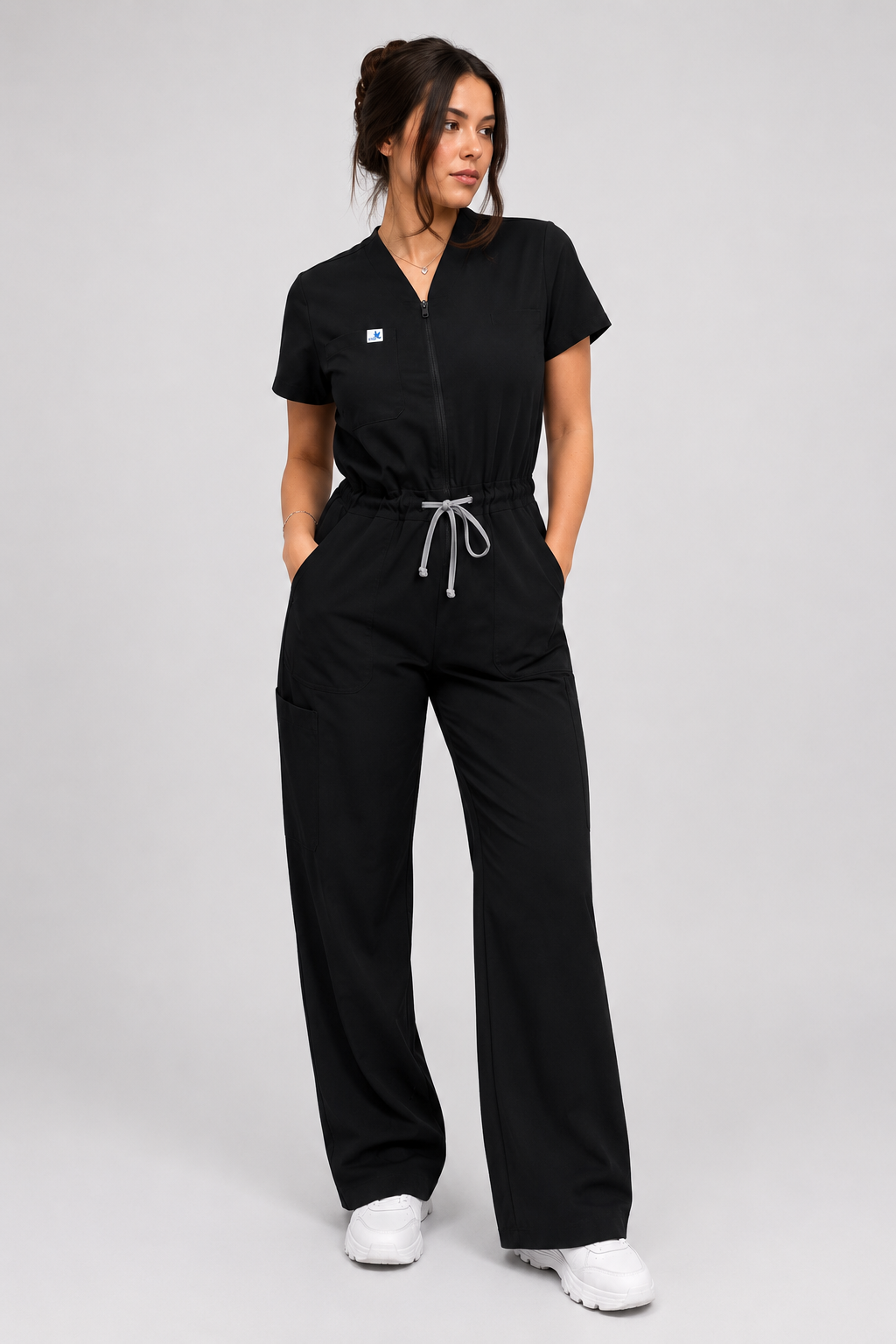 Black Scrub Jumpsuit