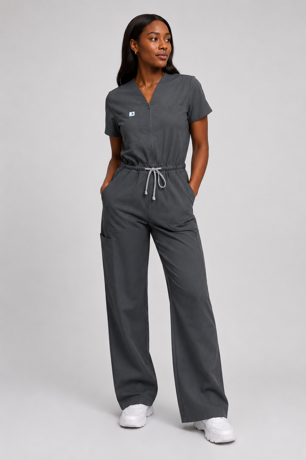 Charcoal Scrub Jumpsuit