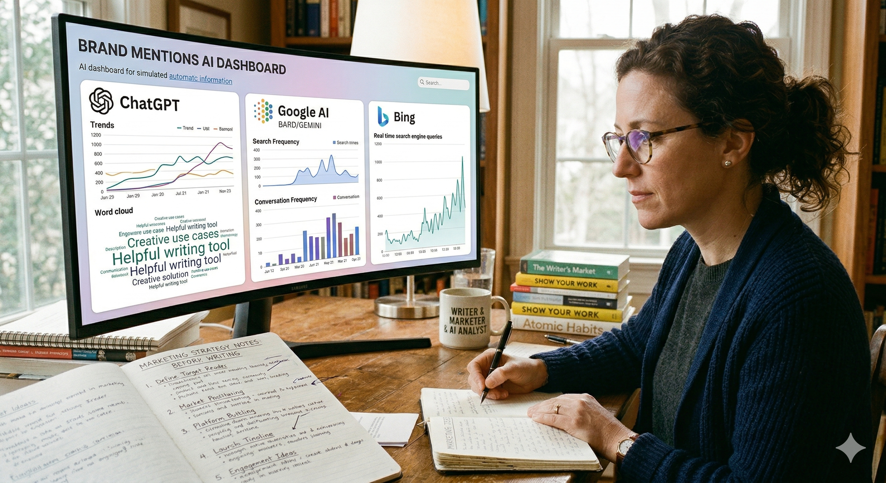 AI search optimization dashboard tracking brand mentions in ChatGPT