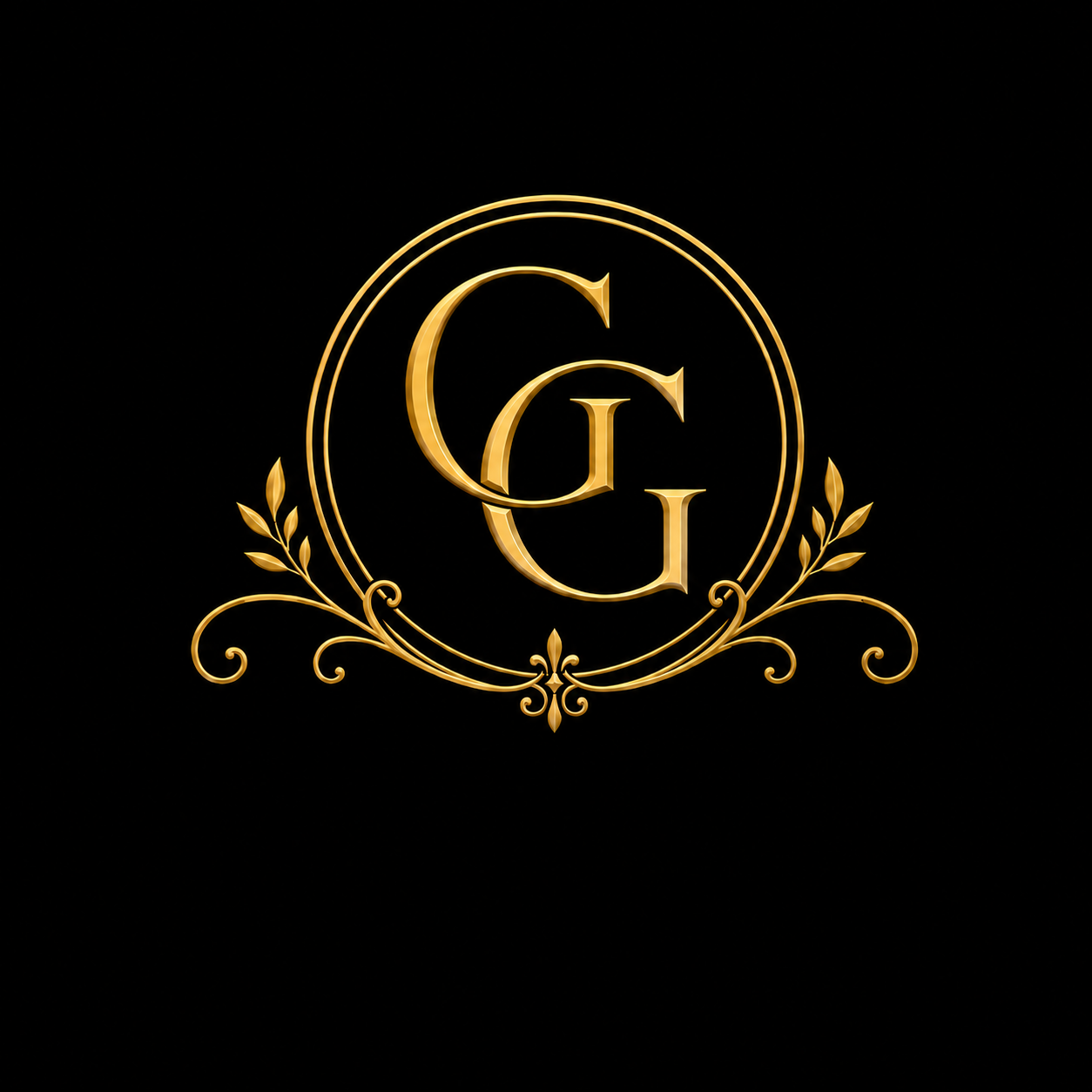 Gilded Glass monogram