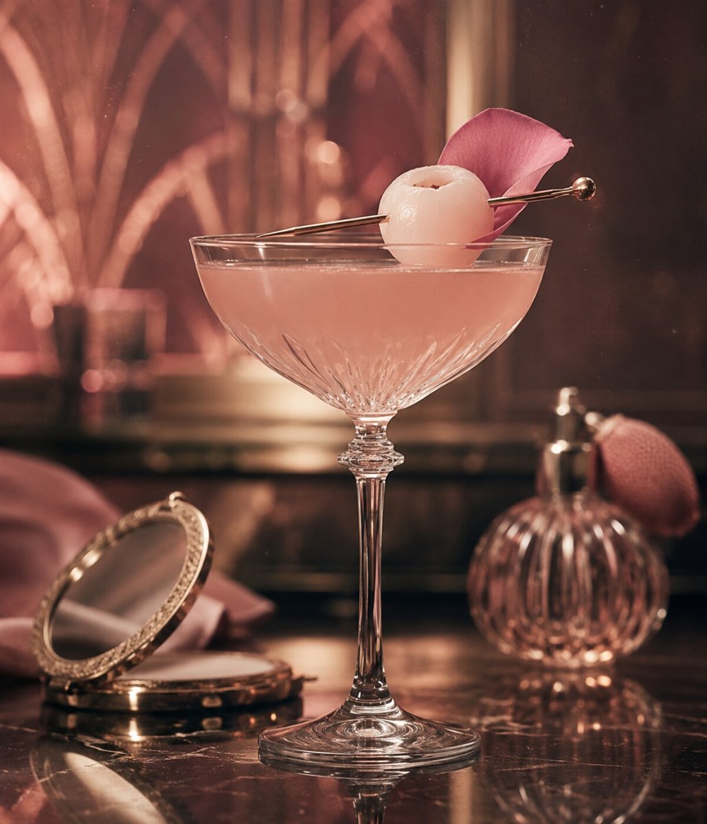 Lychee rose martini