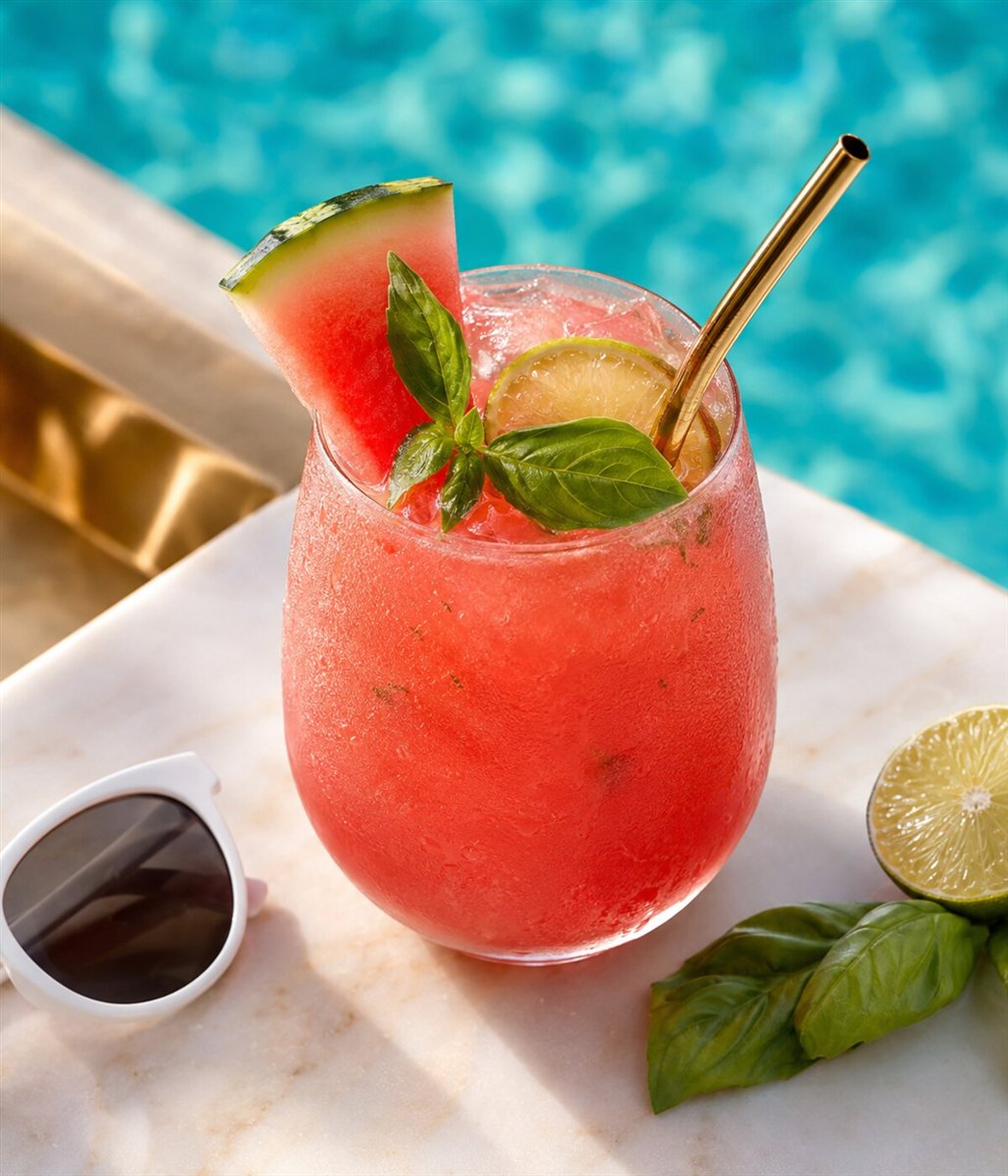 Watermelon basil cooler