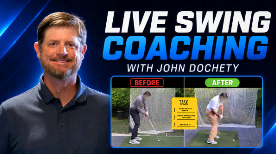Live swing lesson + monthly swing reviews with John Dochety