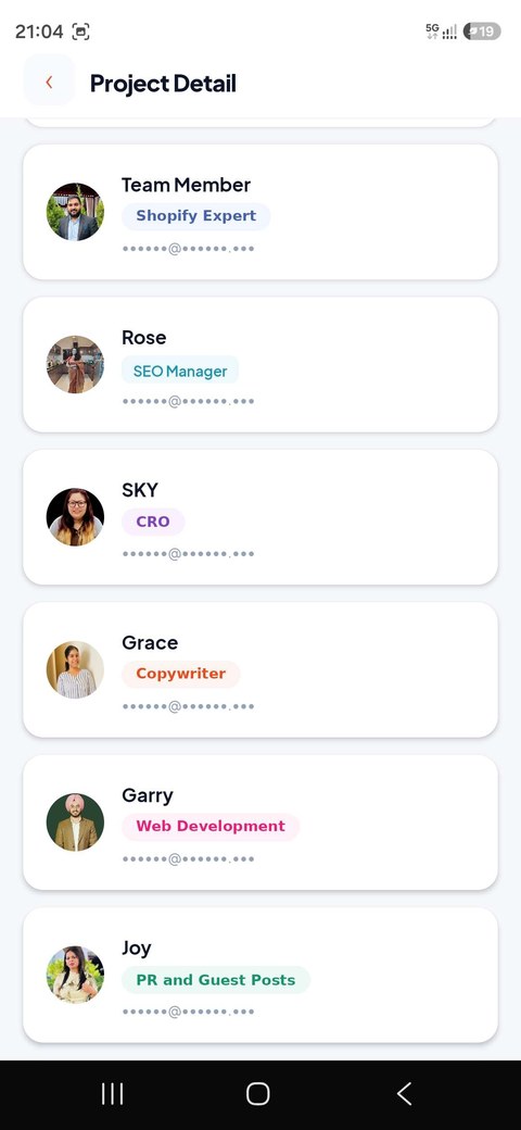 Added Marketing team members: Shopify Expert, SEO Manager, CRO, Copywriter, Web Development, PR and Guest Posts