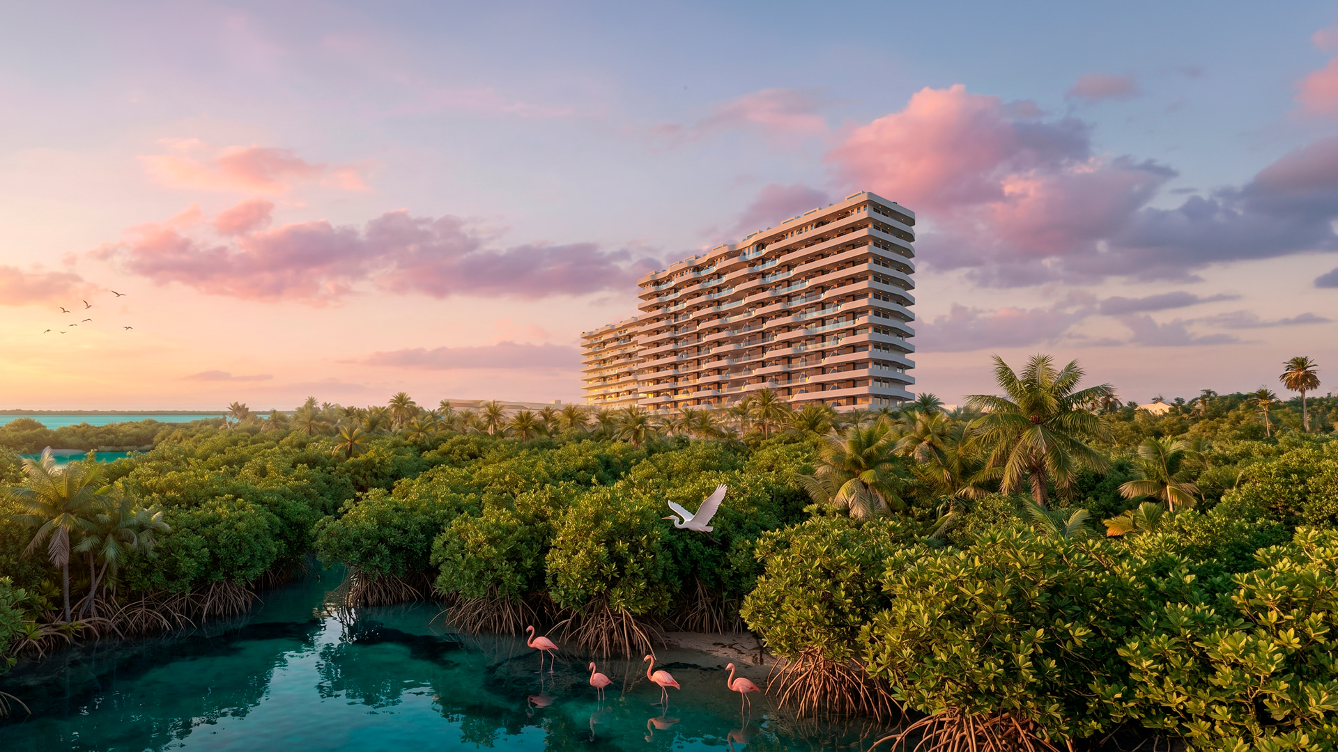 Sul Mare Lagoon & Residences frente a la Laguna Nichupté, Cancún