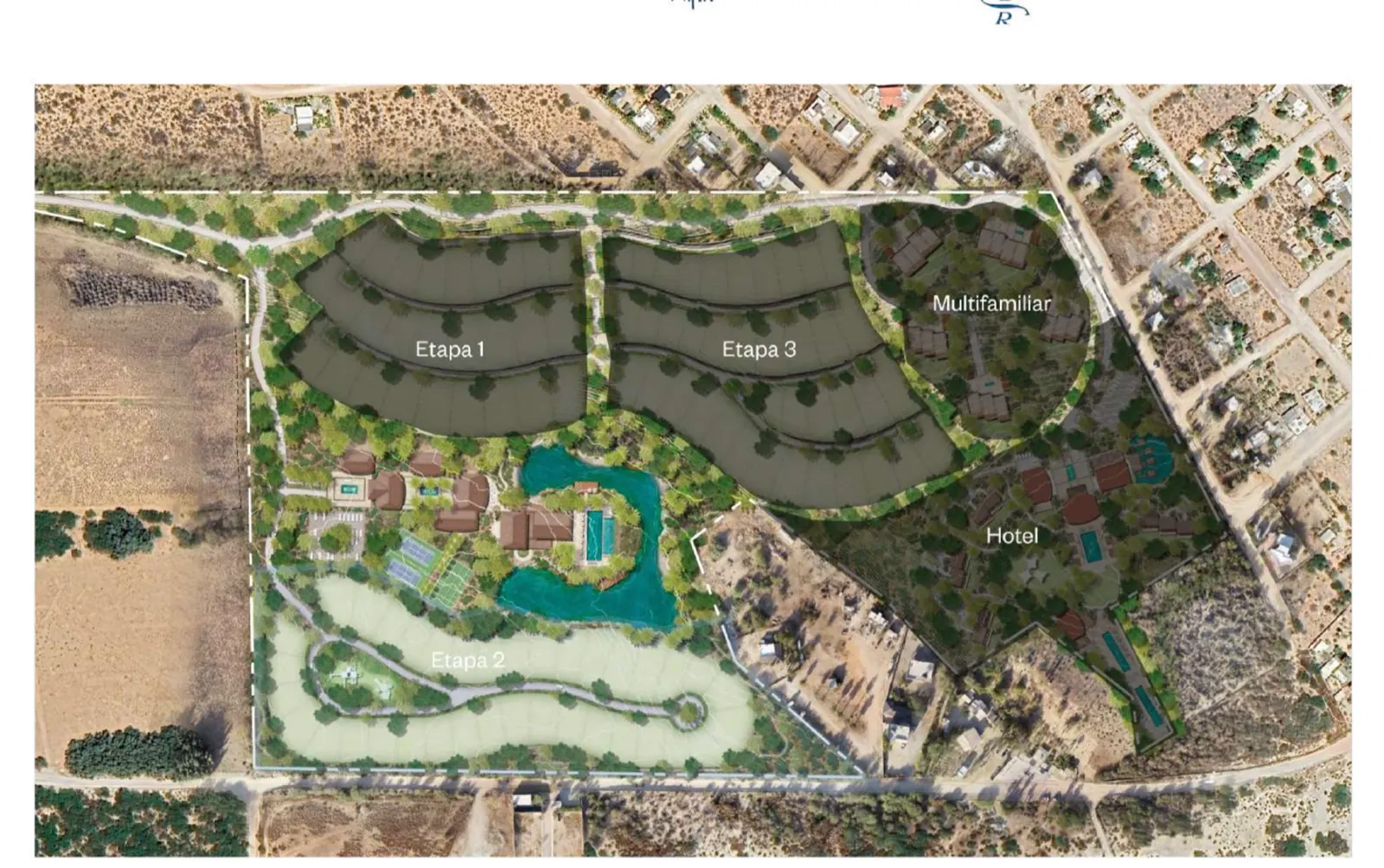 Master Plan La Riberita — Fase 1 (Estero) activa, Fase 2 (Trinidad), Fase 3 (Eureka), Multifamiliar y Hotel boutique