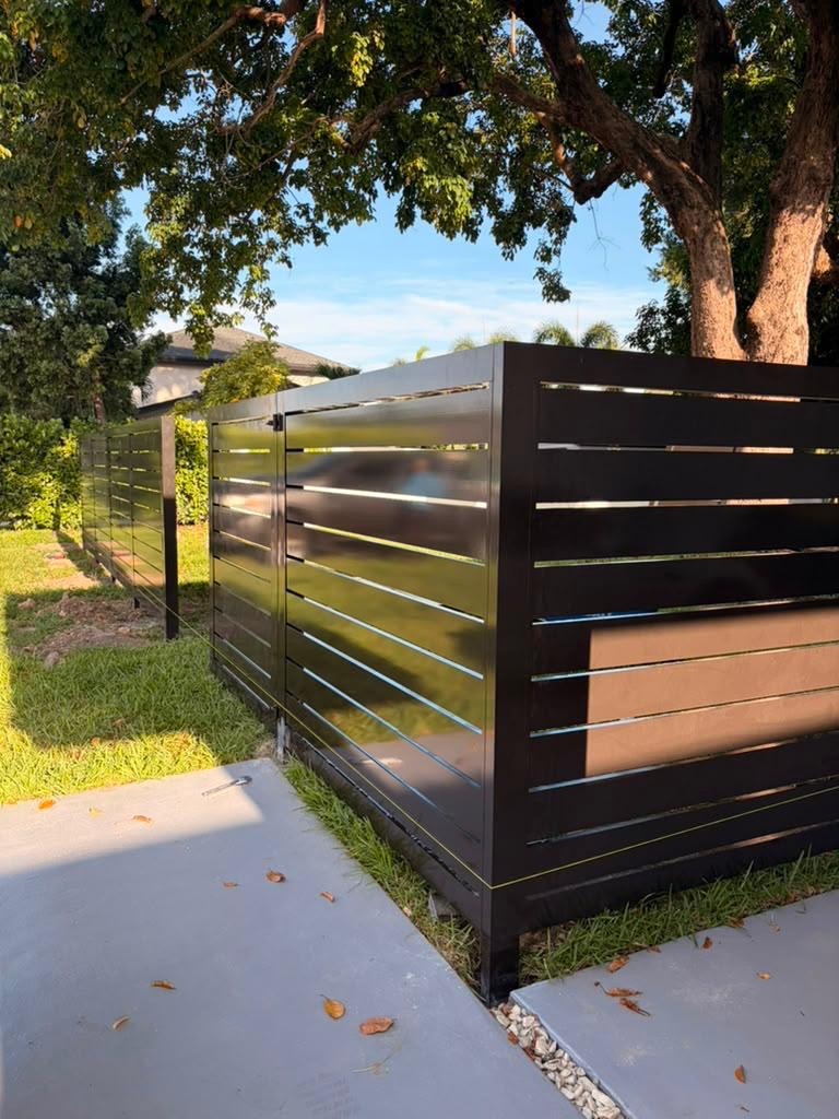 Aluminum fence fabricated and installed in South Florida
