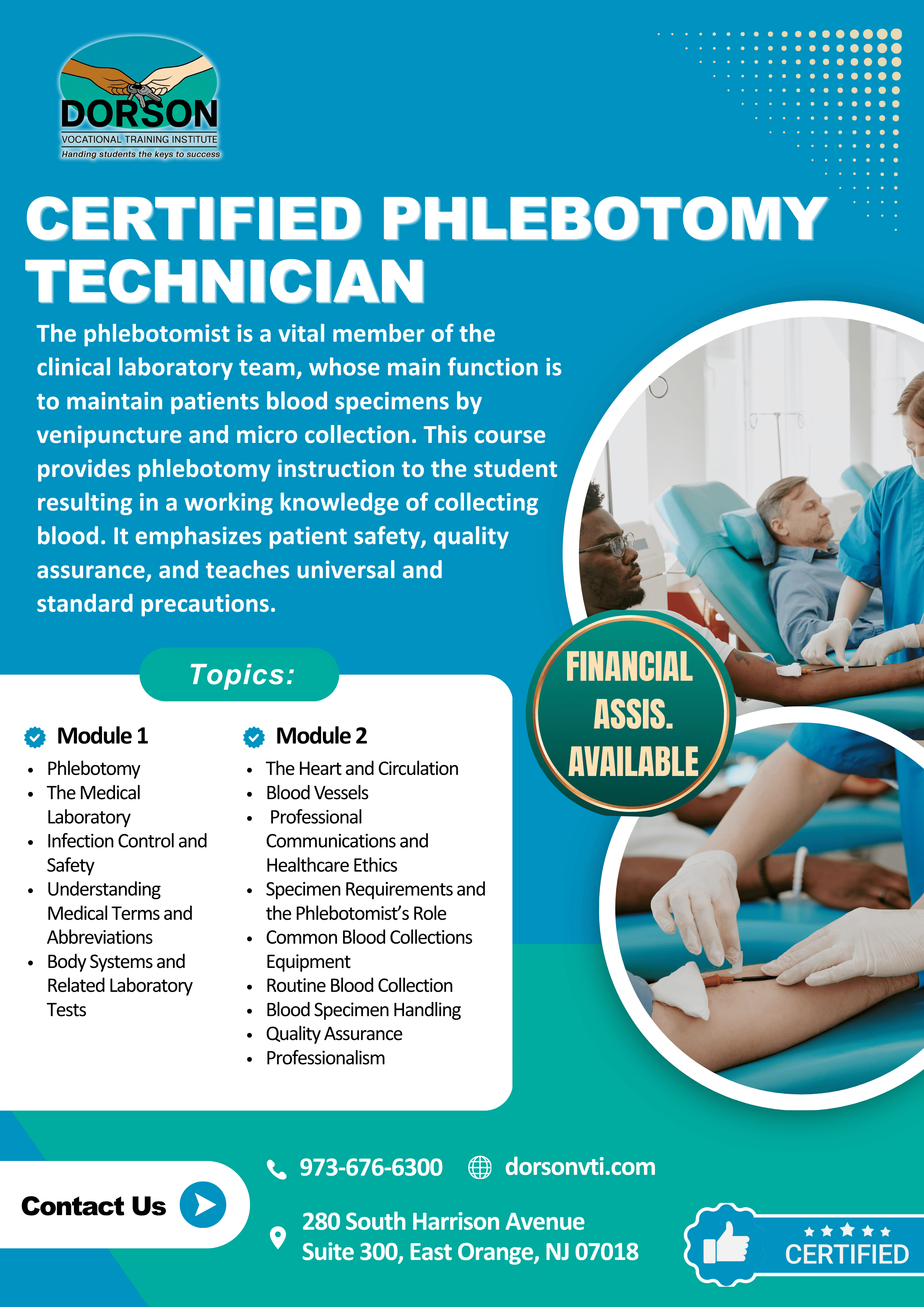 Certified Phlebotomy Technician Program Flyer