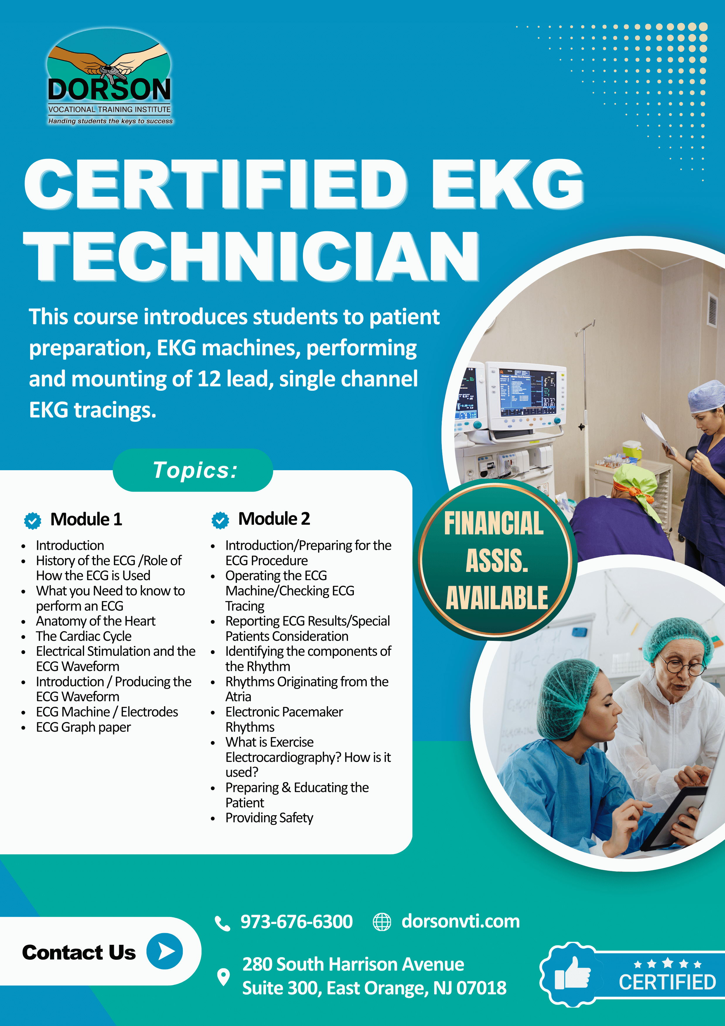 Certified EKG Technician Program Flyer