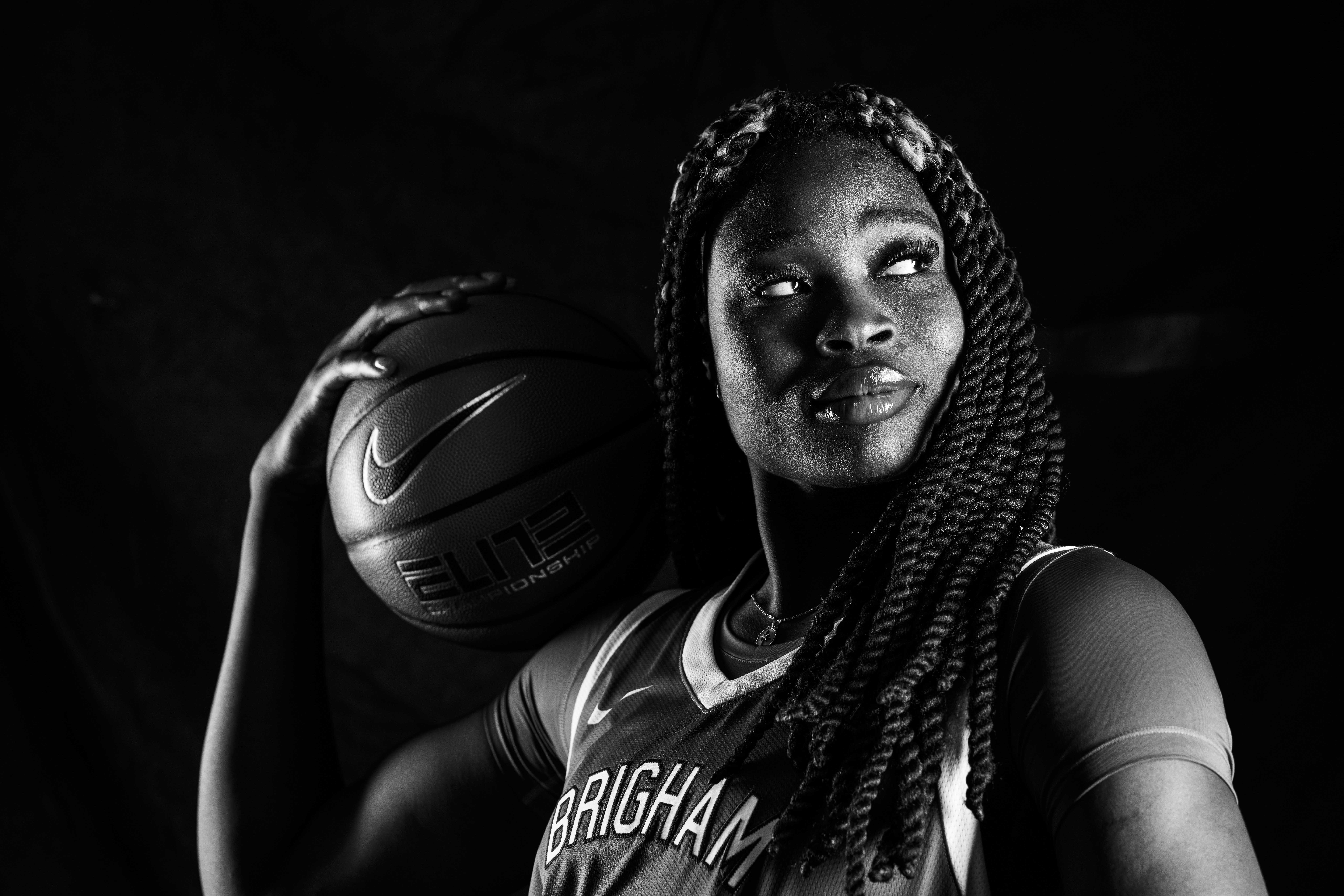 BYU women's basketball studio portrait