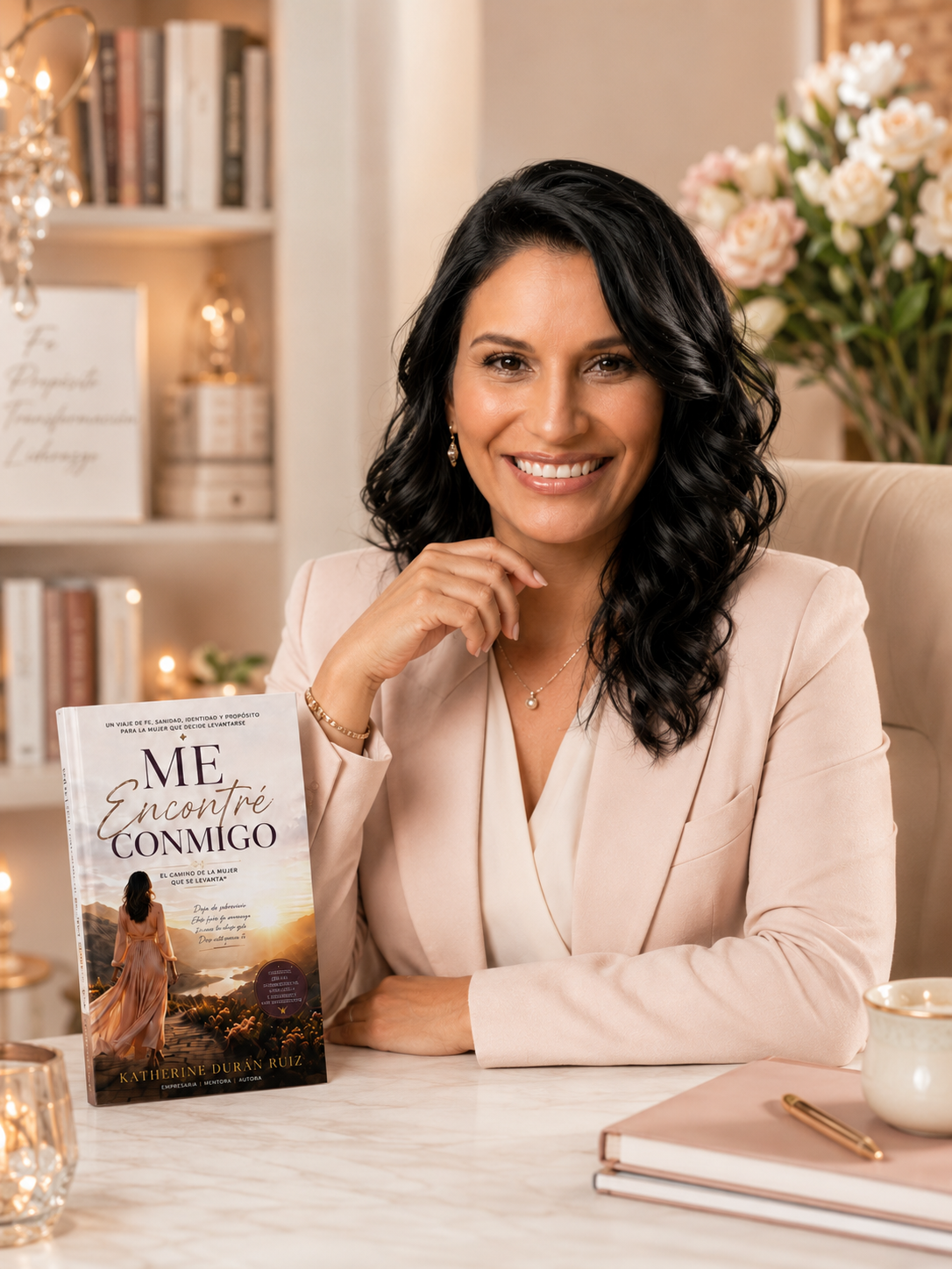 Katherine Durán con su libro Me Encontré Conmigo