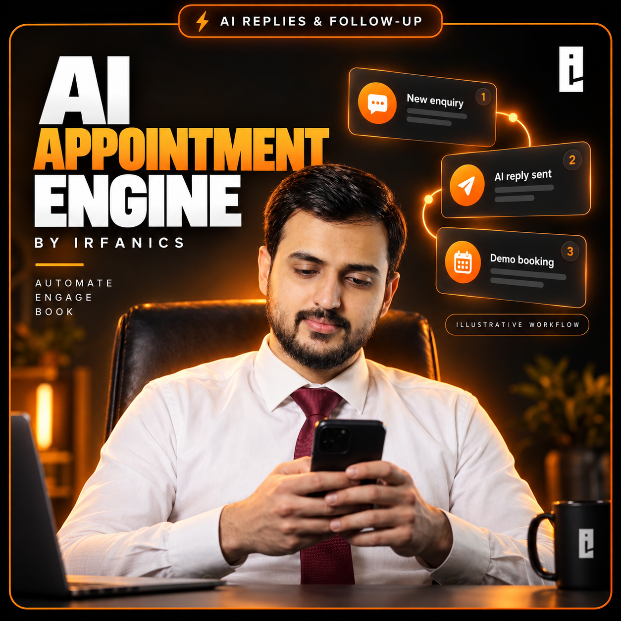 AI receptionist replies and follow-up workflows