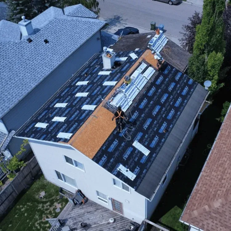 local Calgary roofing company performing residential roof installation