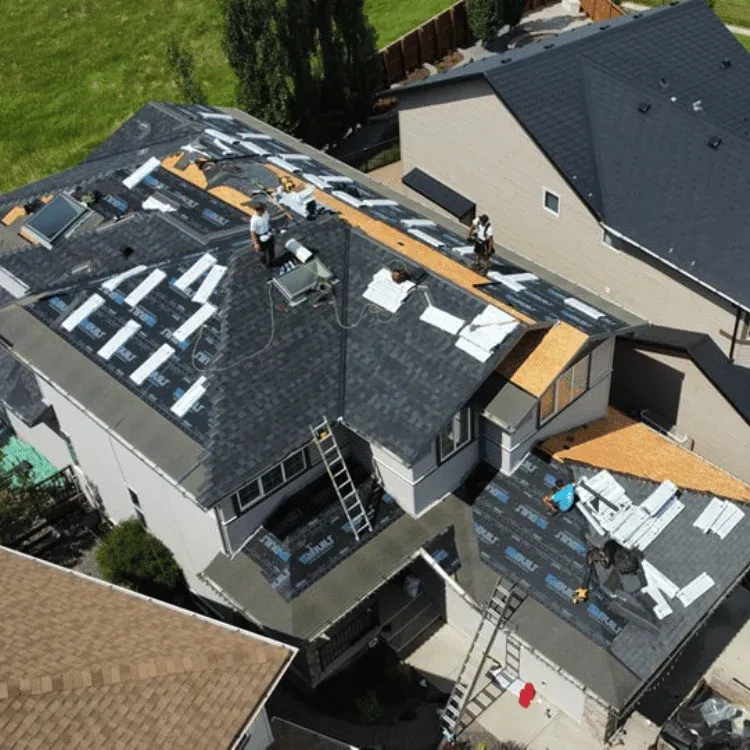 local Calgary roofing company performing residential roof installation