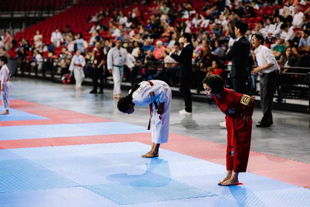Taekwondo competitor at the Leaders championship