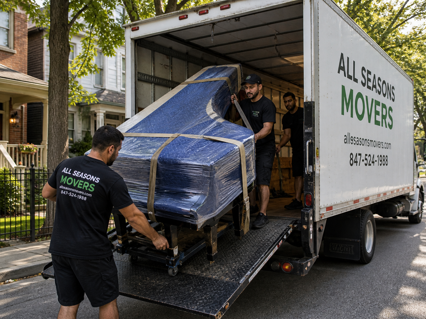allseasons movers moving a grand piano