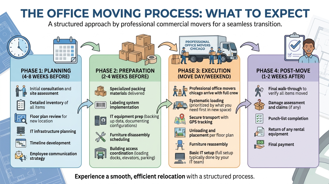 Office moving process inforgraph