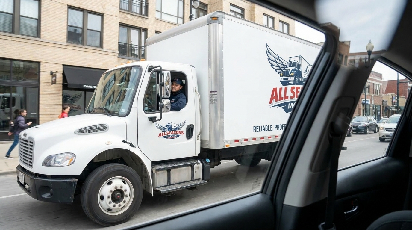 Local Commercial Moving Company in chicago driving