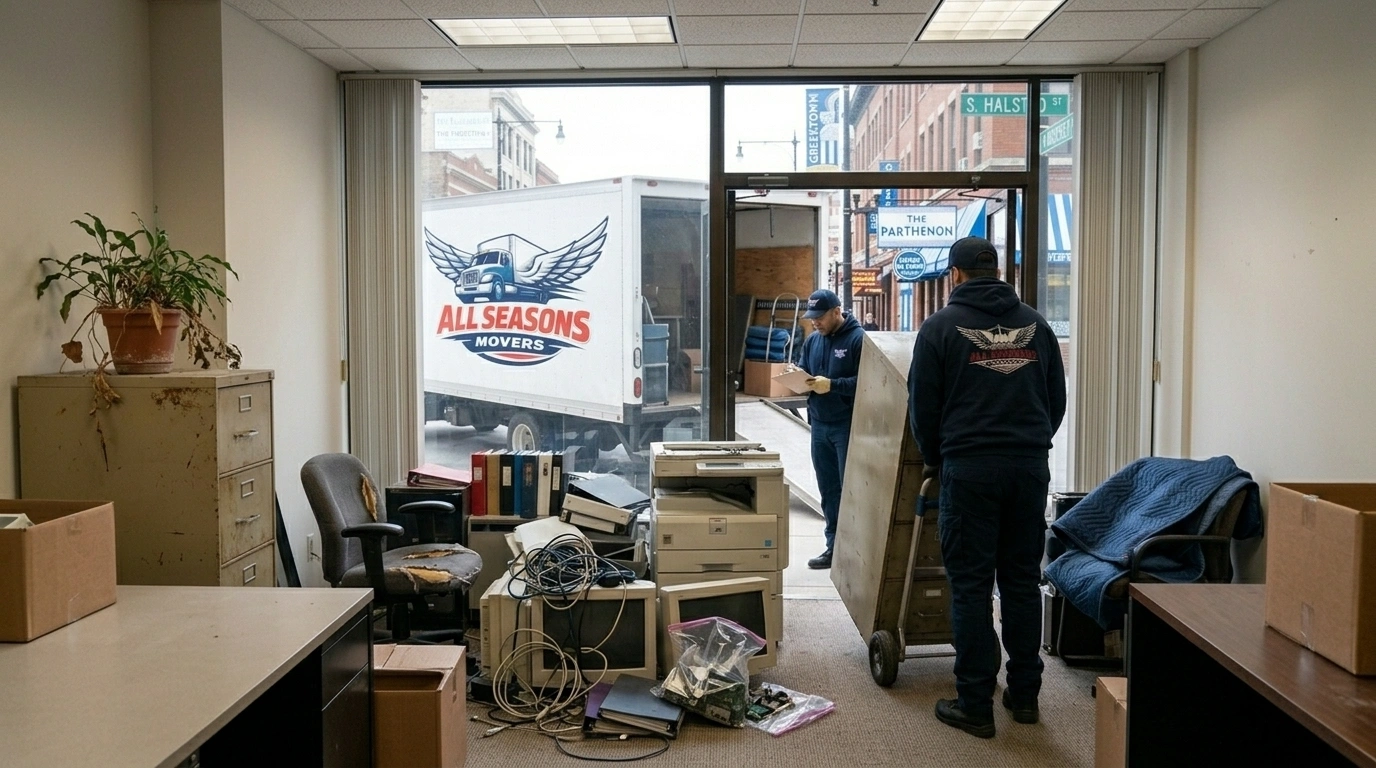 office movers chicago giving office junk removal service