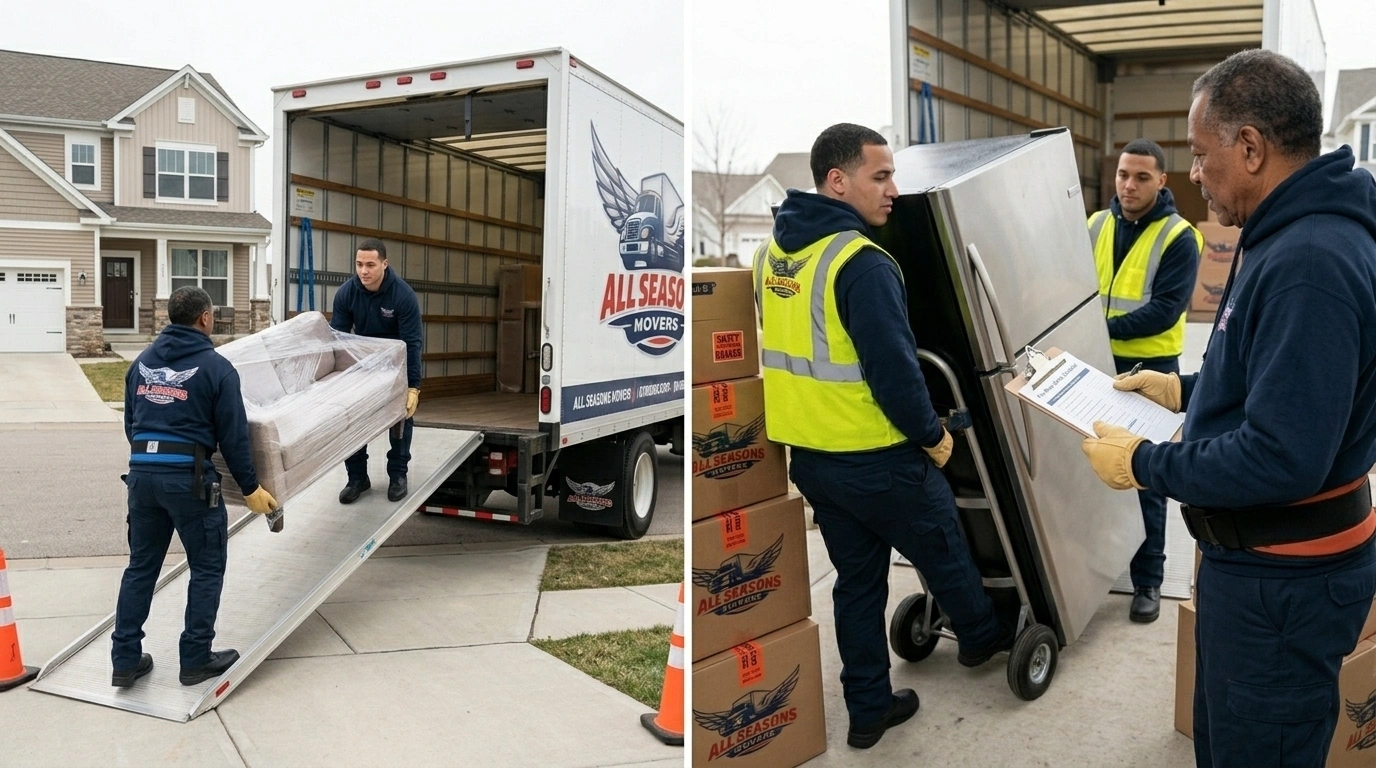 Furniture movers for small jobs chicago navigating stairwell with couch Furniture movers for small jobs chicago navigating stairwell with couch