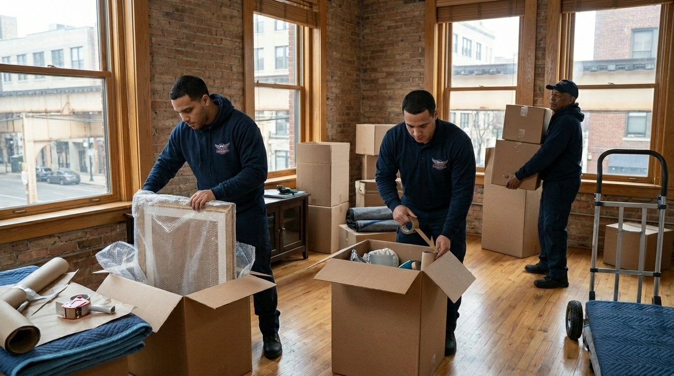 movers packing pictures in chicago