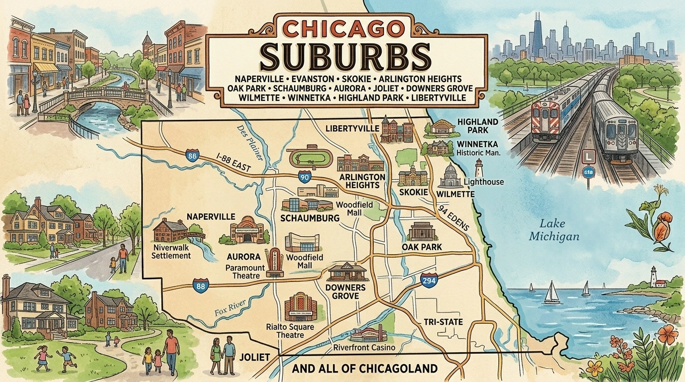 chicago suburbs and neighbourhood