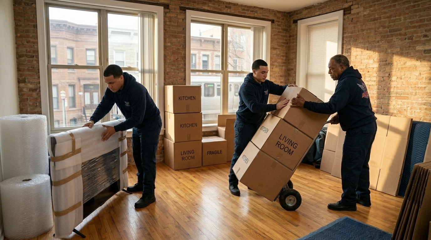 apartment movers chicago working in 1 bedroom apartment