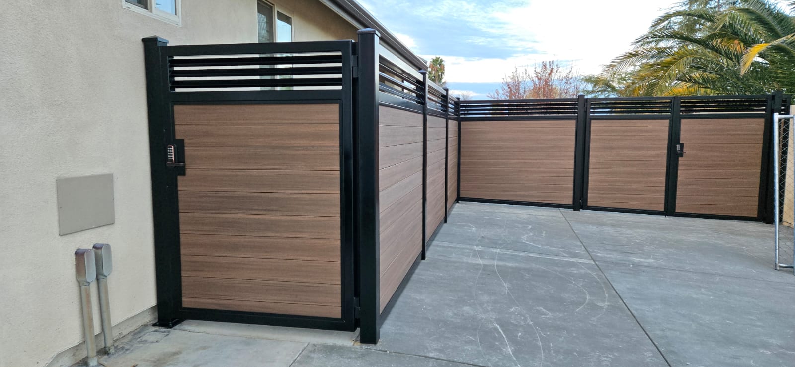 Metal fire-rated RV gate installed in Redding, CA
