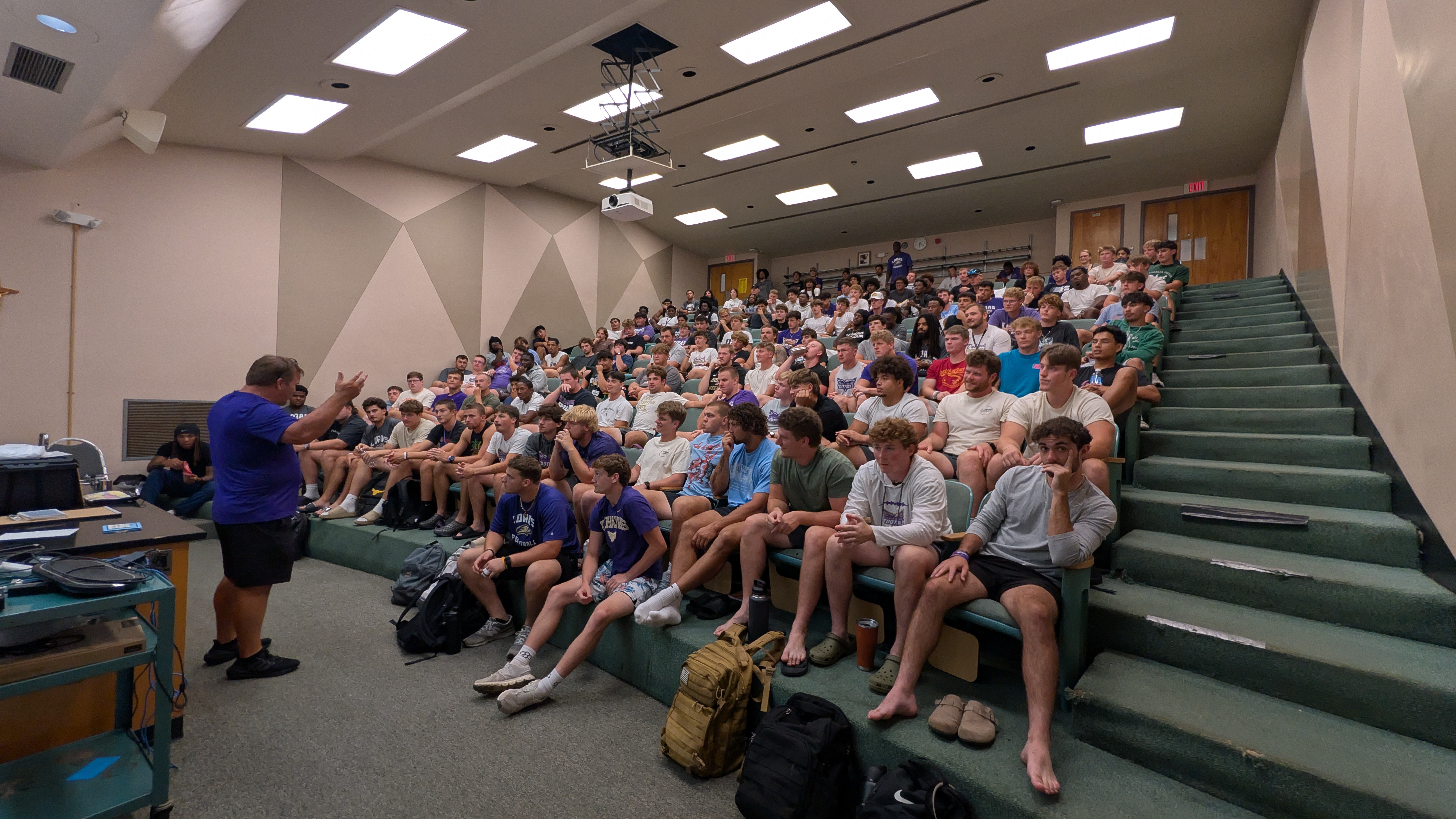 Comedy mentalism performance for college athletes at Loras College