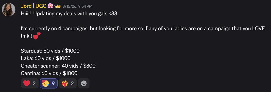 Jord's post in the She Creates community