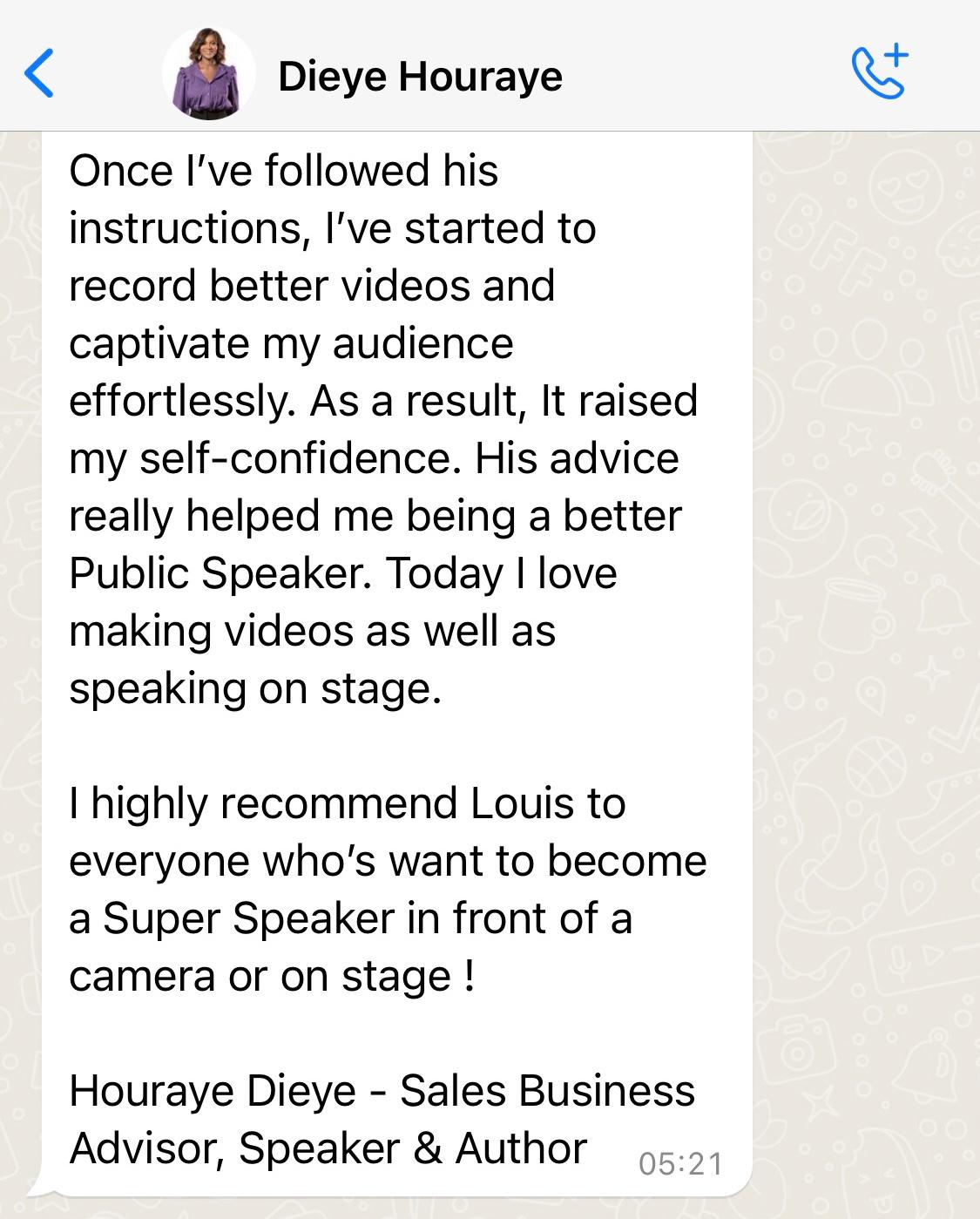 Client testimonial 1