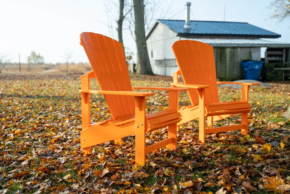 Recycled plastic outdoor furniture