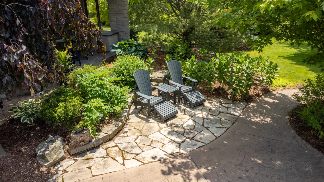Aerial view of patio