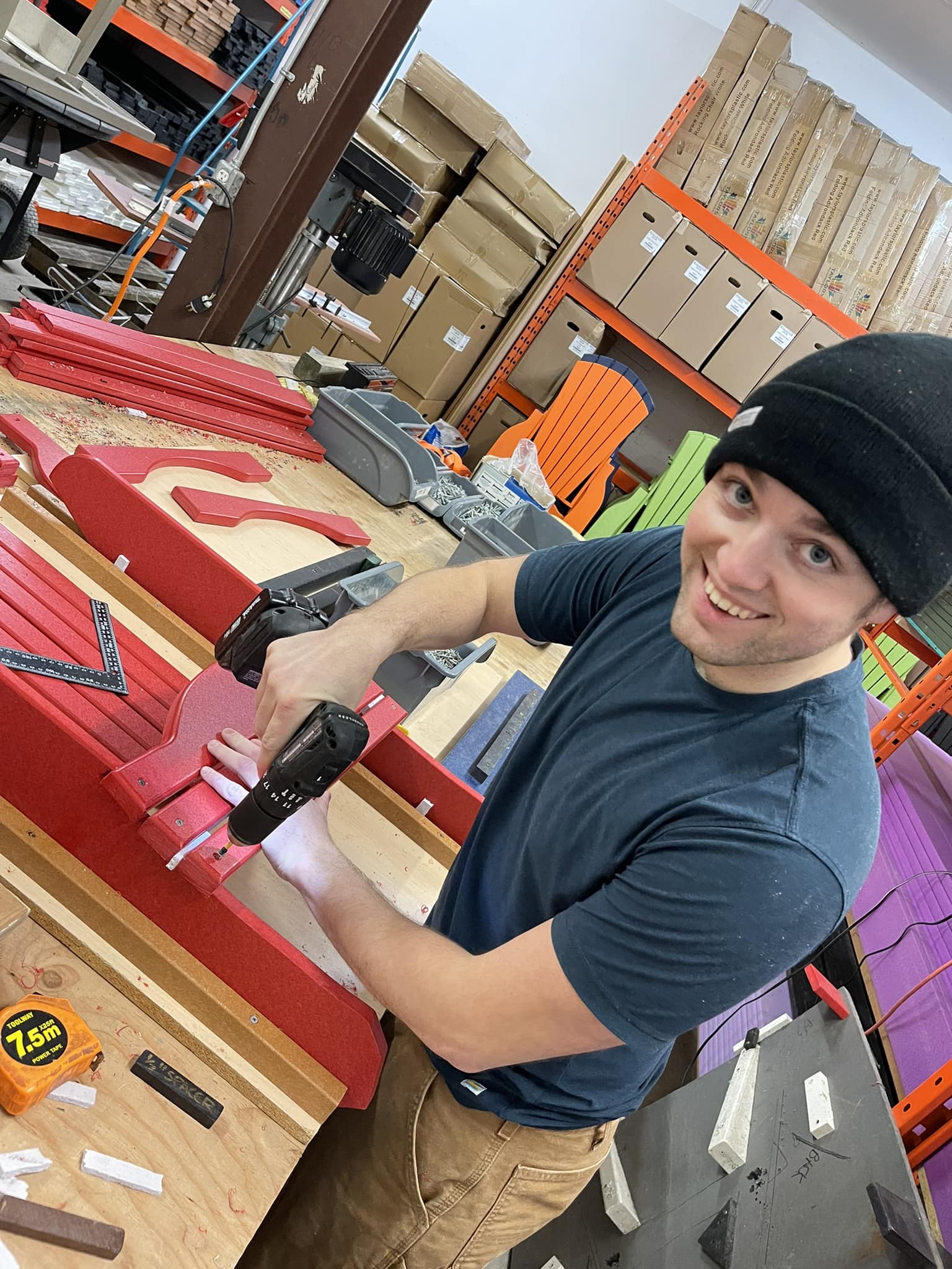 Thaddeus Vidler handcrafting furniture