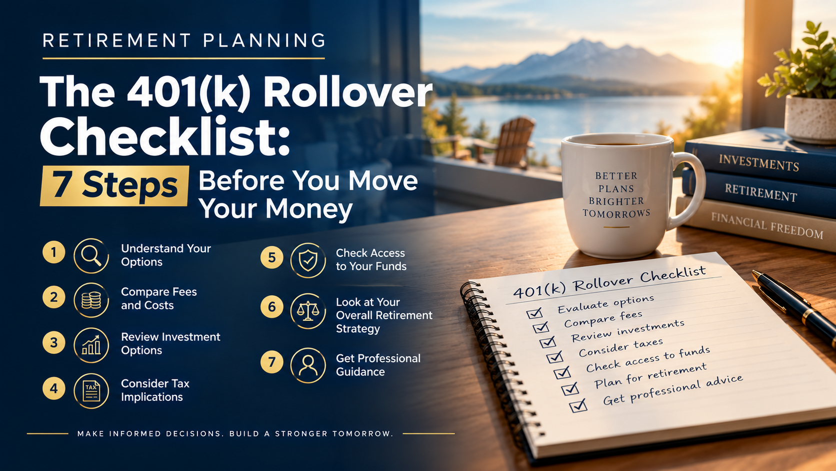 The 401(k) Rollover Checklist guide cover